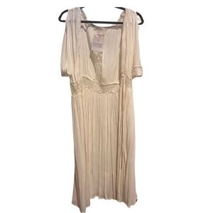 White cover up with lace detail